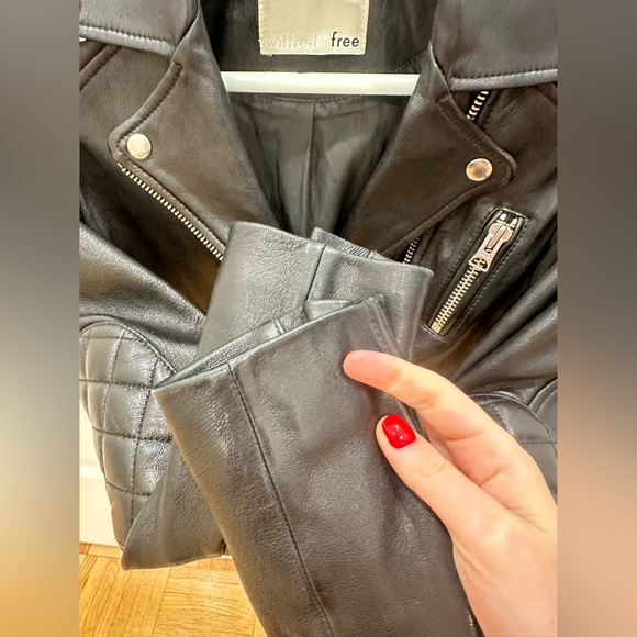 Wilfred Free Biker Real Leather Jacket Size XXS - Picture 2 of 11